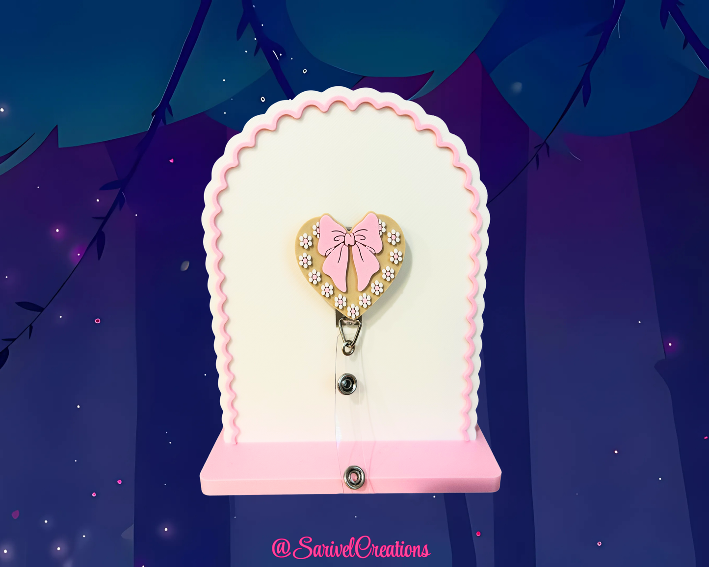 Coquette Heart 3D Badge Reel