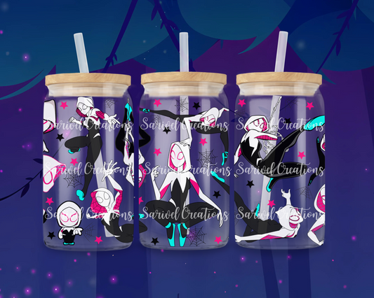 SpiderGirl Glass Can