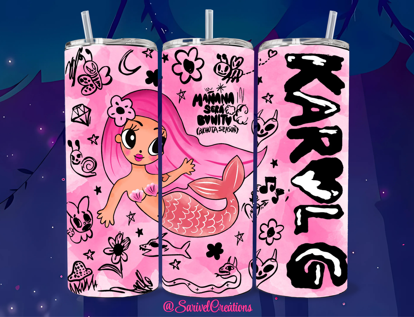 KG Mermaid 20oz Skinny Tumblers