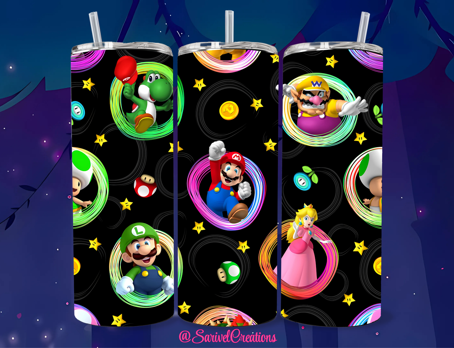 Mario Party 20oz Skinny Tumblers