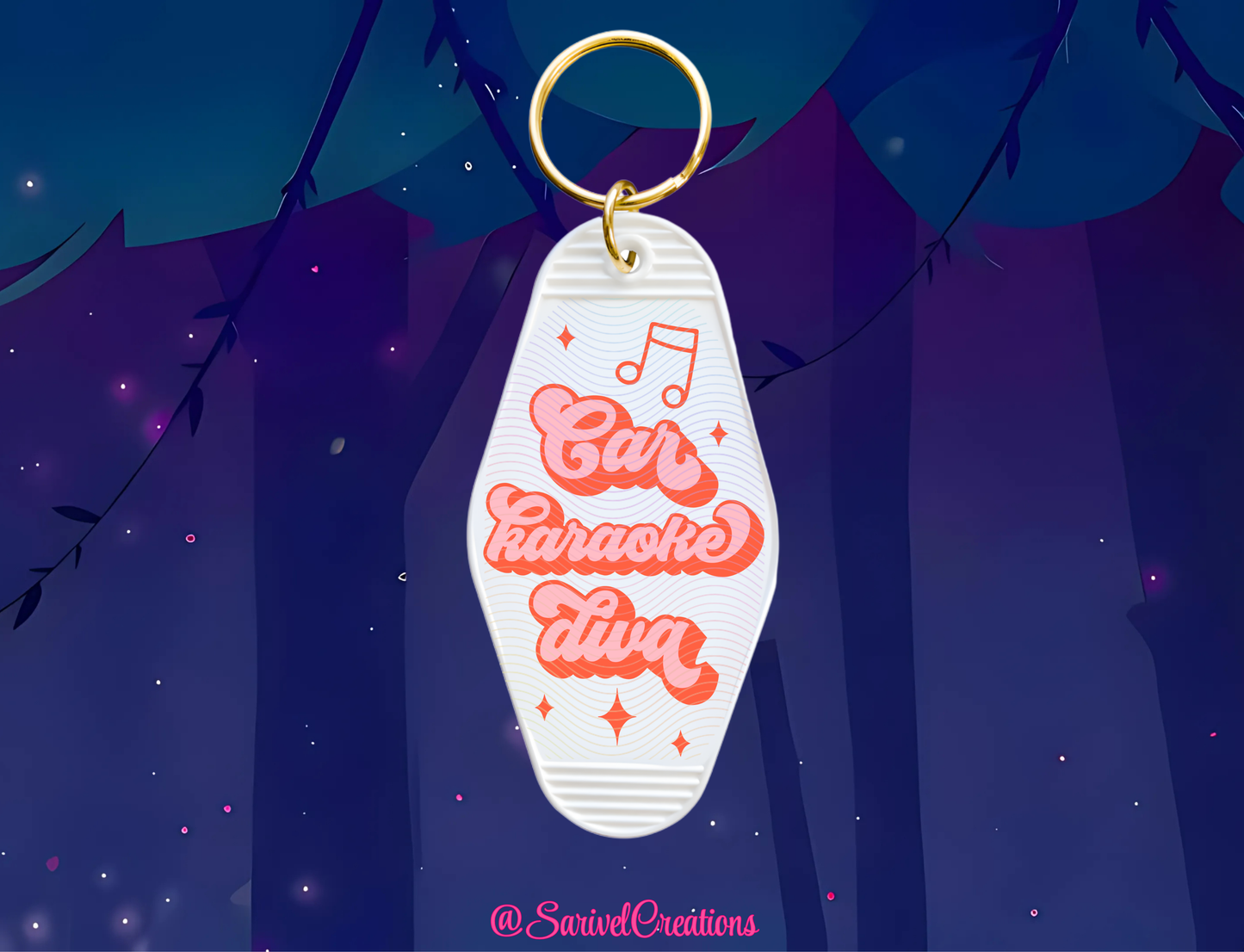 Car Karaoke Diva Keychain