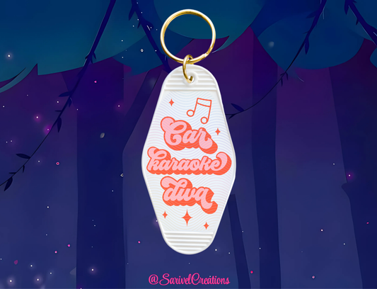 Car Karaoke Diva Keychain