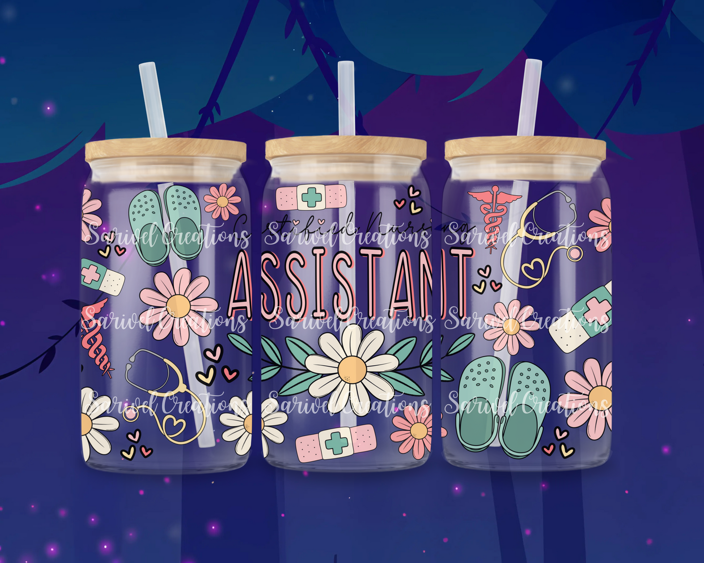 CNA Scrubs Glass Can