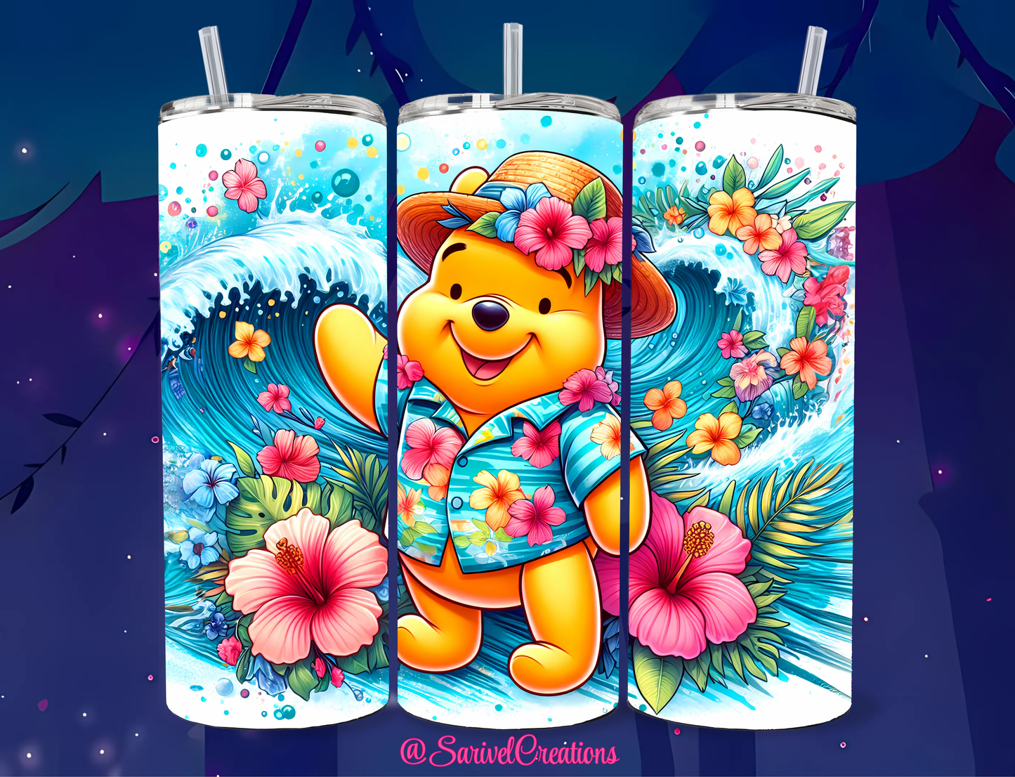 Pooh's Summertime 20oz Skinny Tumblers