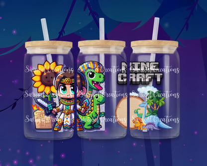 MineCrafter & Dino Glass Can