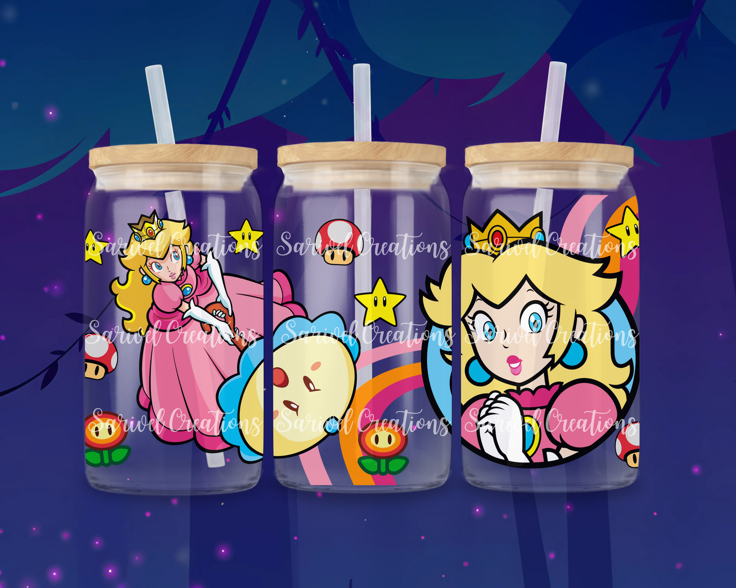 Royal Peach Glass Can