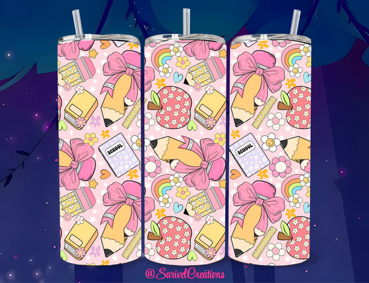 SL Girly Scholar 20oz Skinny Tumblers