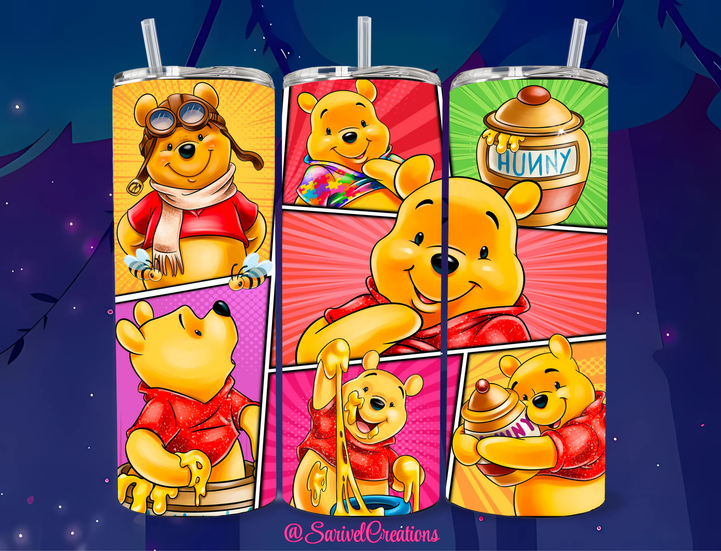 Pooh 20oz Skinny Tumblers
