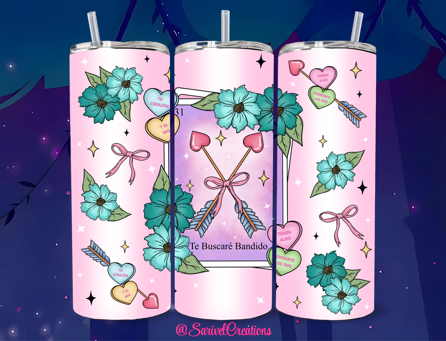 Te Buscaré Bandido 20oz Skinny Tumblers