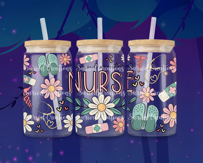 LPN Scrubs Glass Can