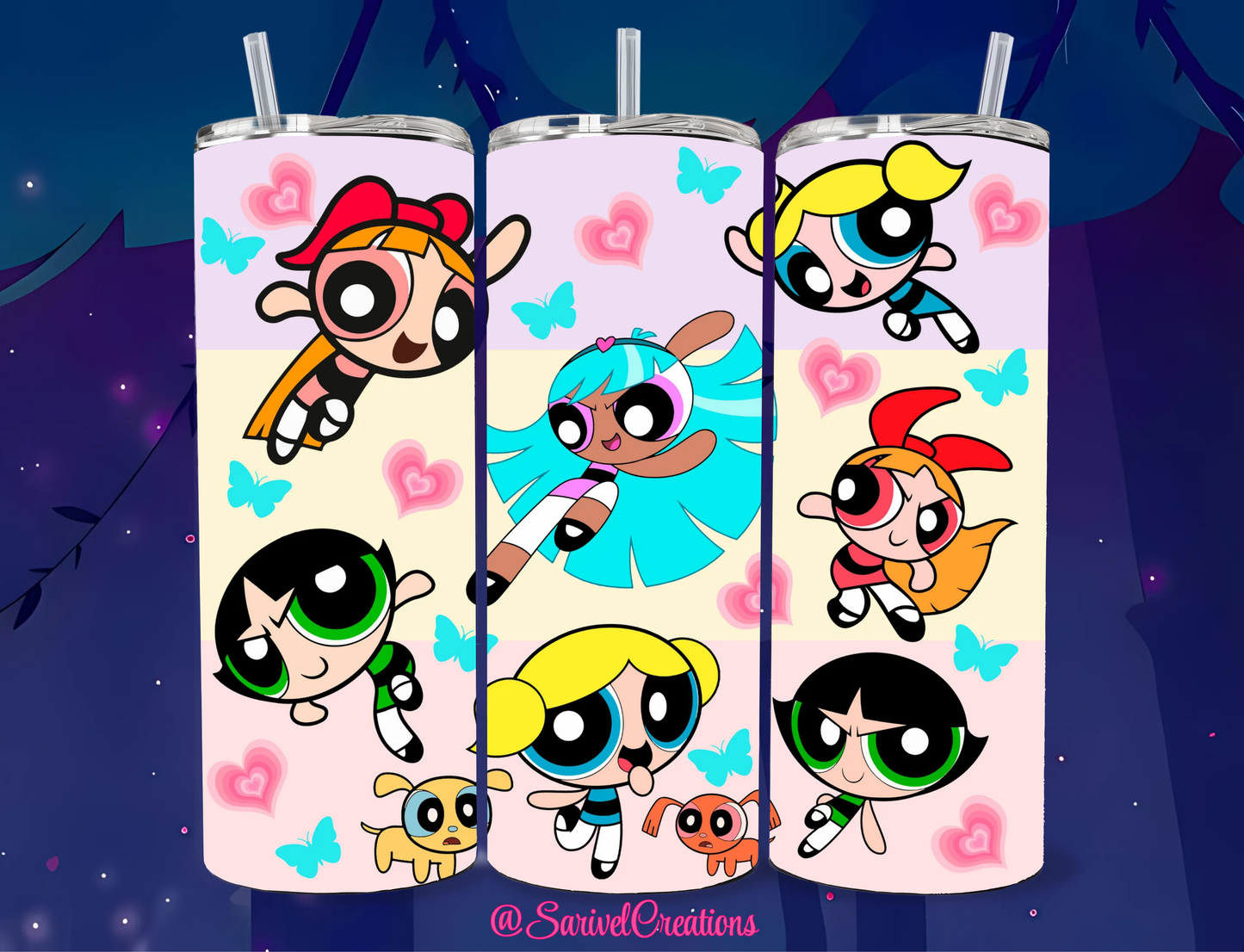 Powered Girls 20oz Skinny Tumblers