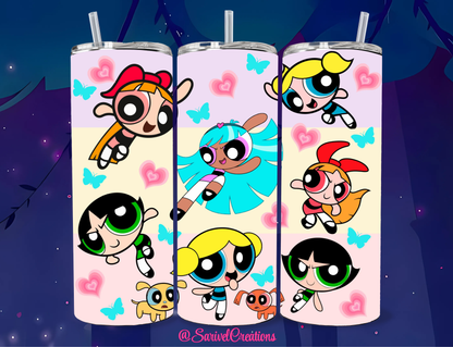 Powered Girls 20oz Skinny Tumblers