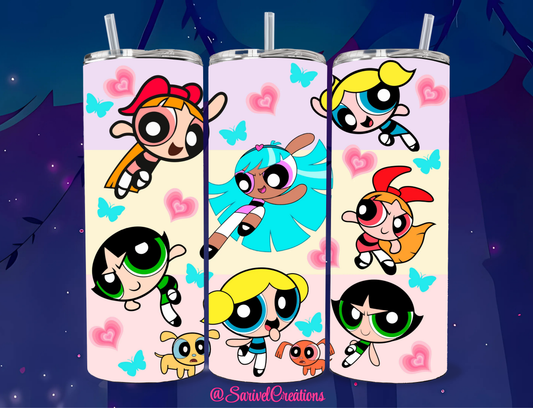 Powered Girls 20oz Skinny Tumblers