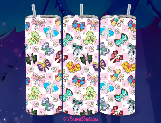 SL Princess Bows 20oz Skinny Tumblers
