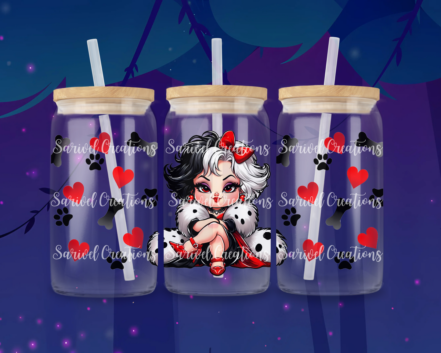 Evil Pup Queen Glass Can