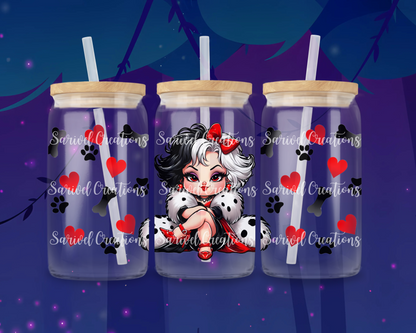 Evil Pup Queen Glass Can