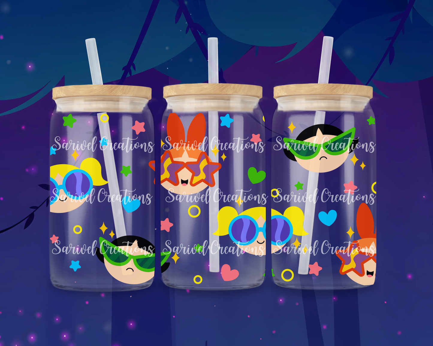 Summer Puff Girls Glass Can