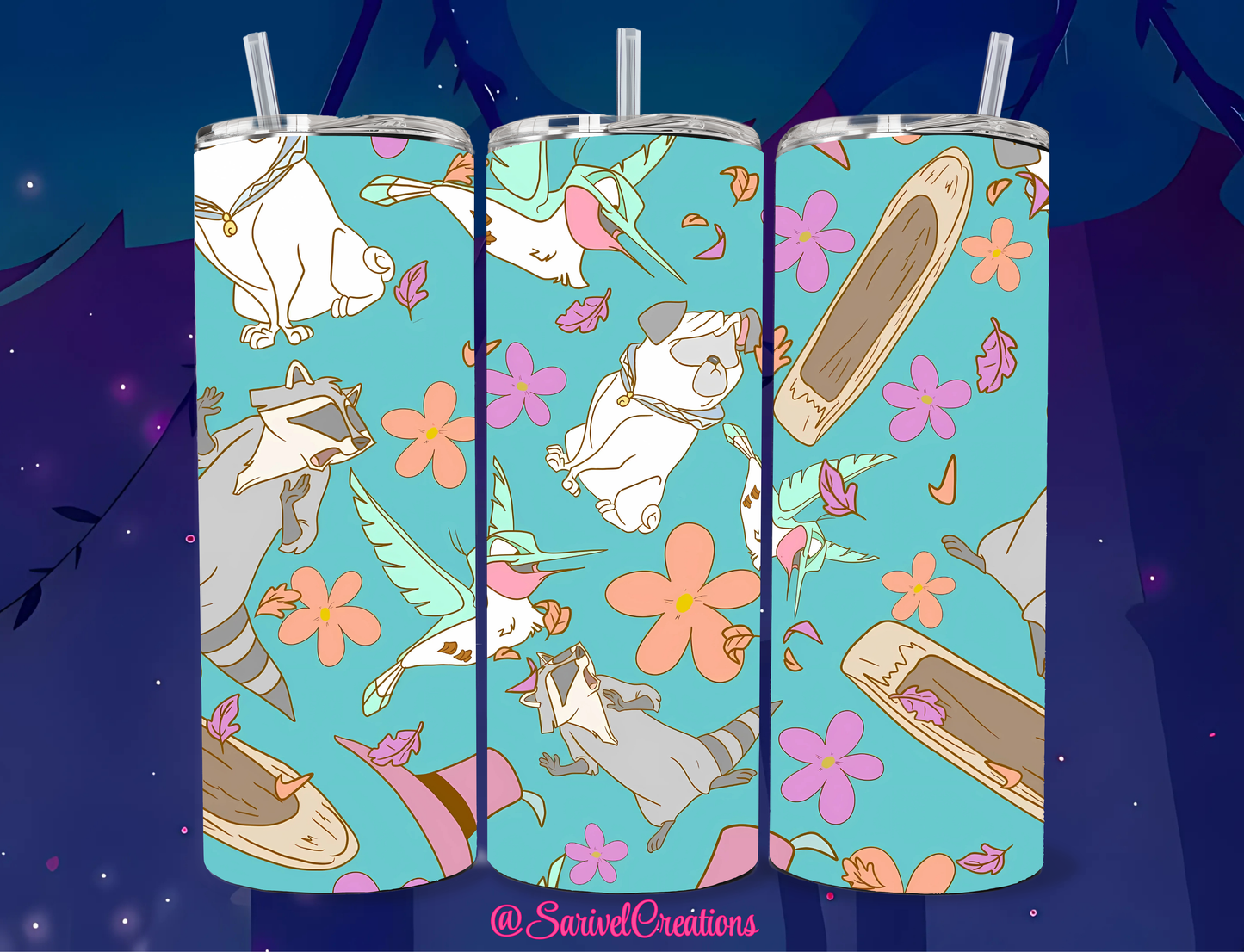 Hontas Characters 20oz Skinny Tumblers