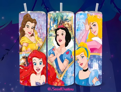 Princesses 20oz Skinny Tumblers