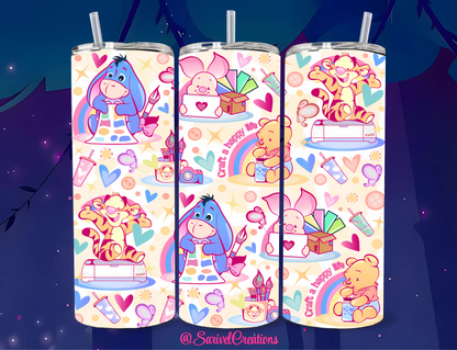 Crafty Pooh & Friends 20oz Skinny Tumblers