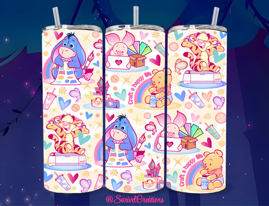 Crafty Pooh & Friends 20oz Skinny Tumblers