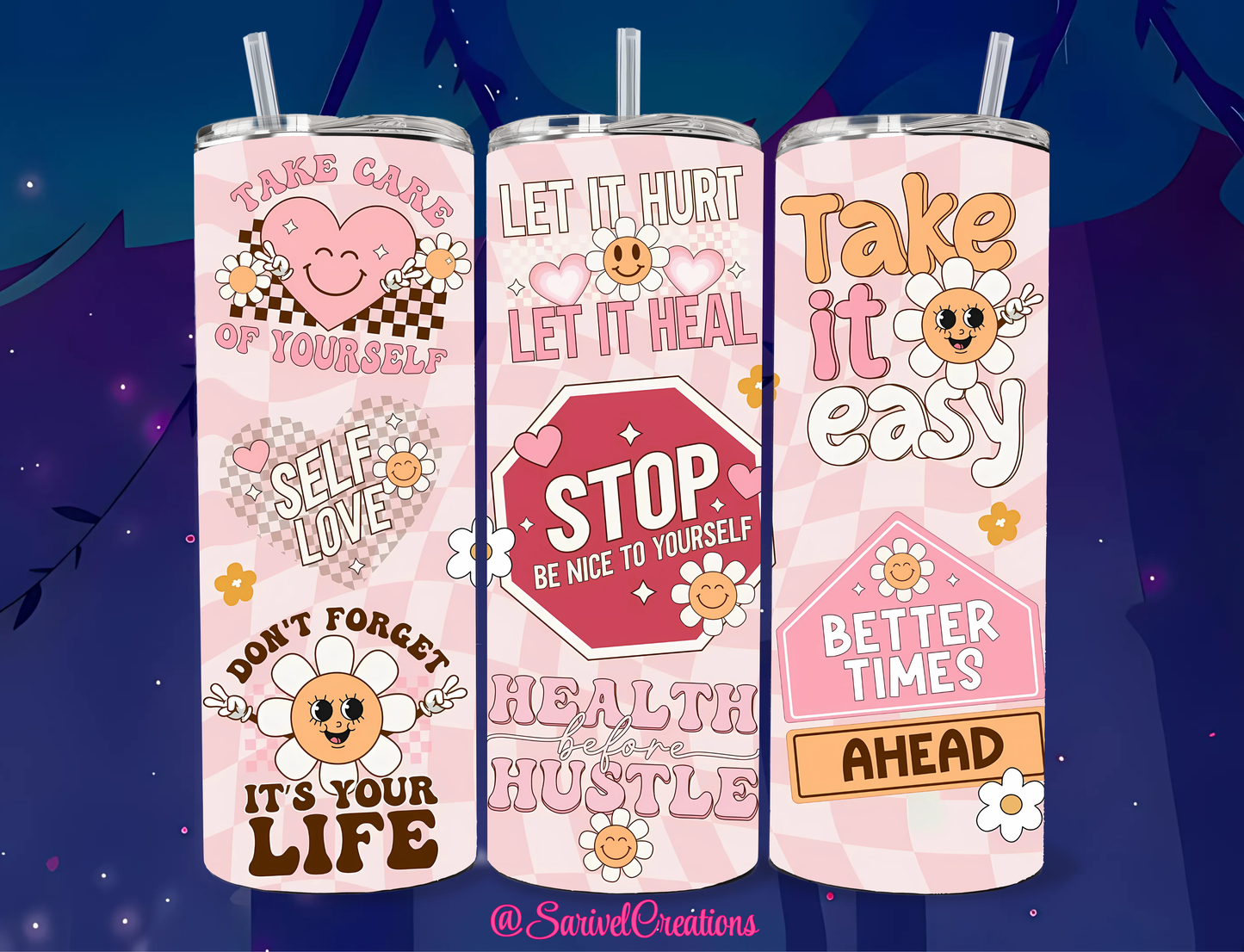 Be Nice w/ Yourself 20oz Skinny Tumblers