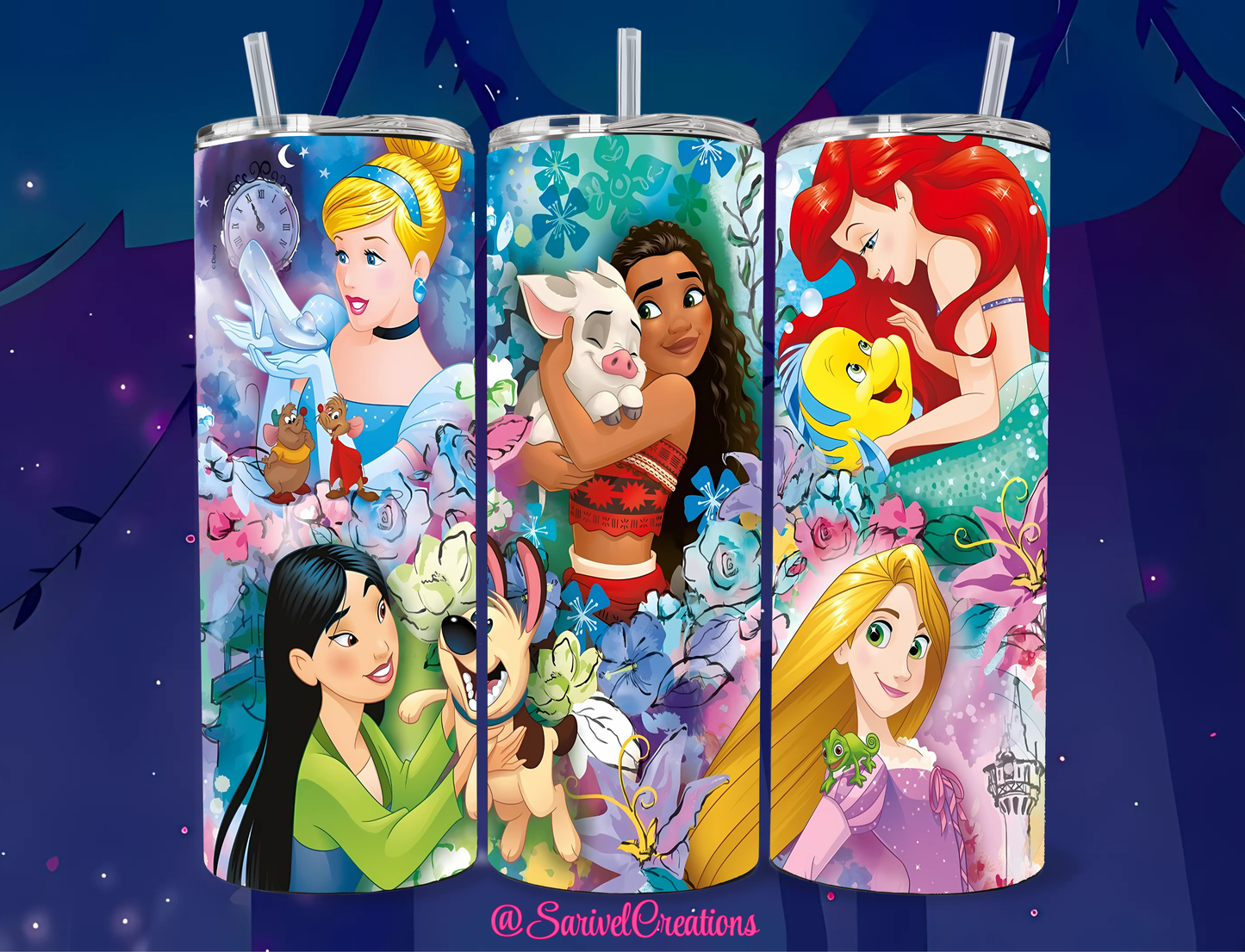 Princess Themes 20oz Skinny Tumblers