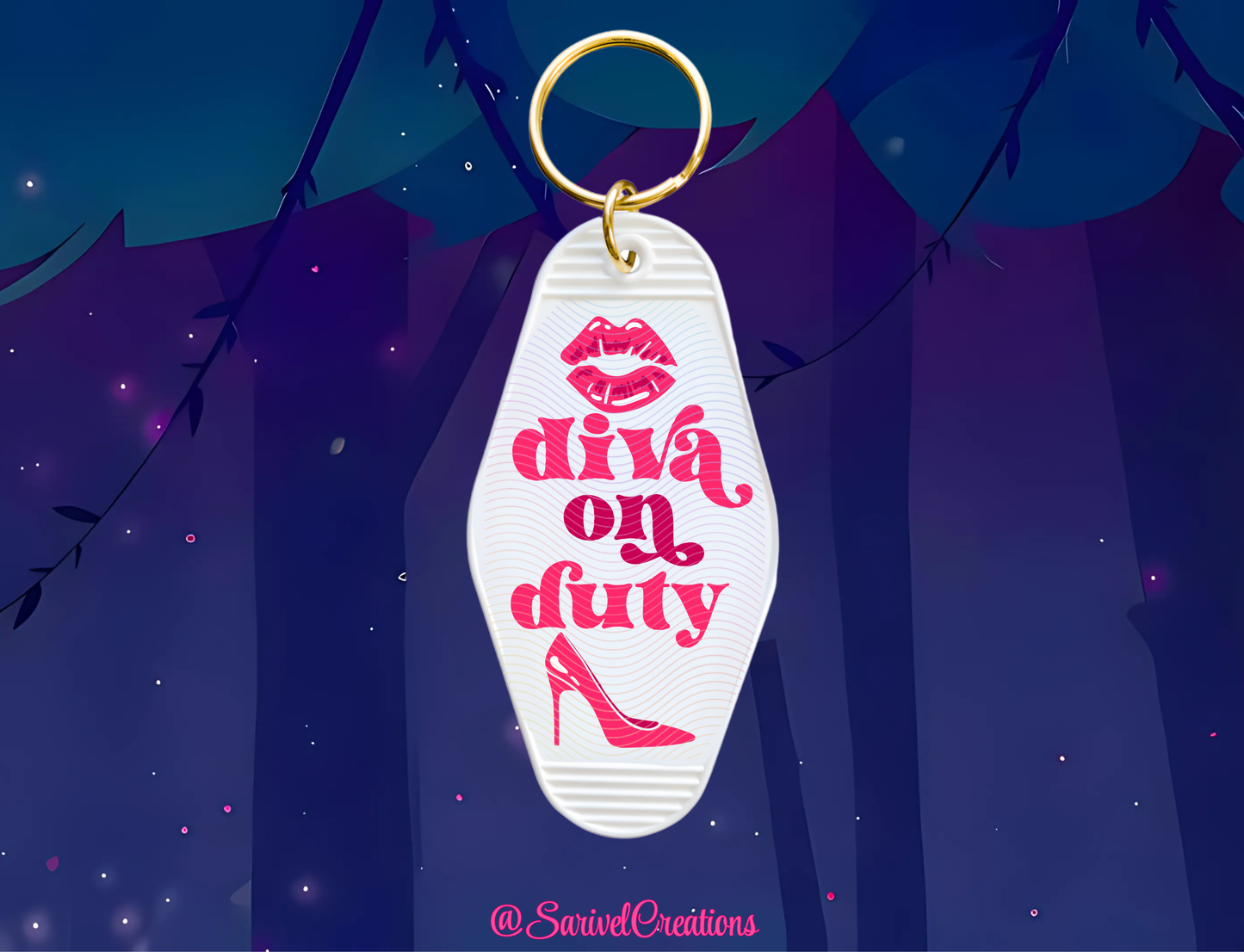 Diva On Duty Keychain
