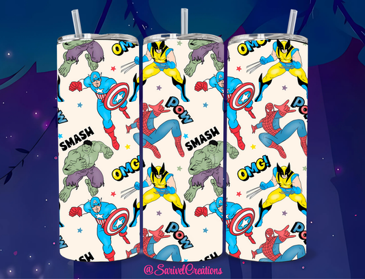 SL Comic Heroes 20oz Skinny Tumblers