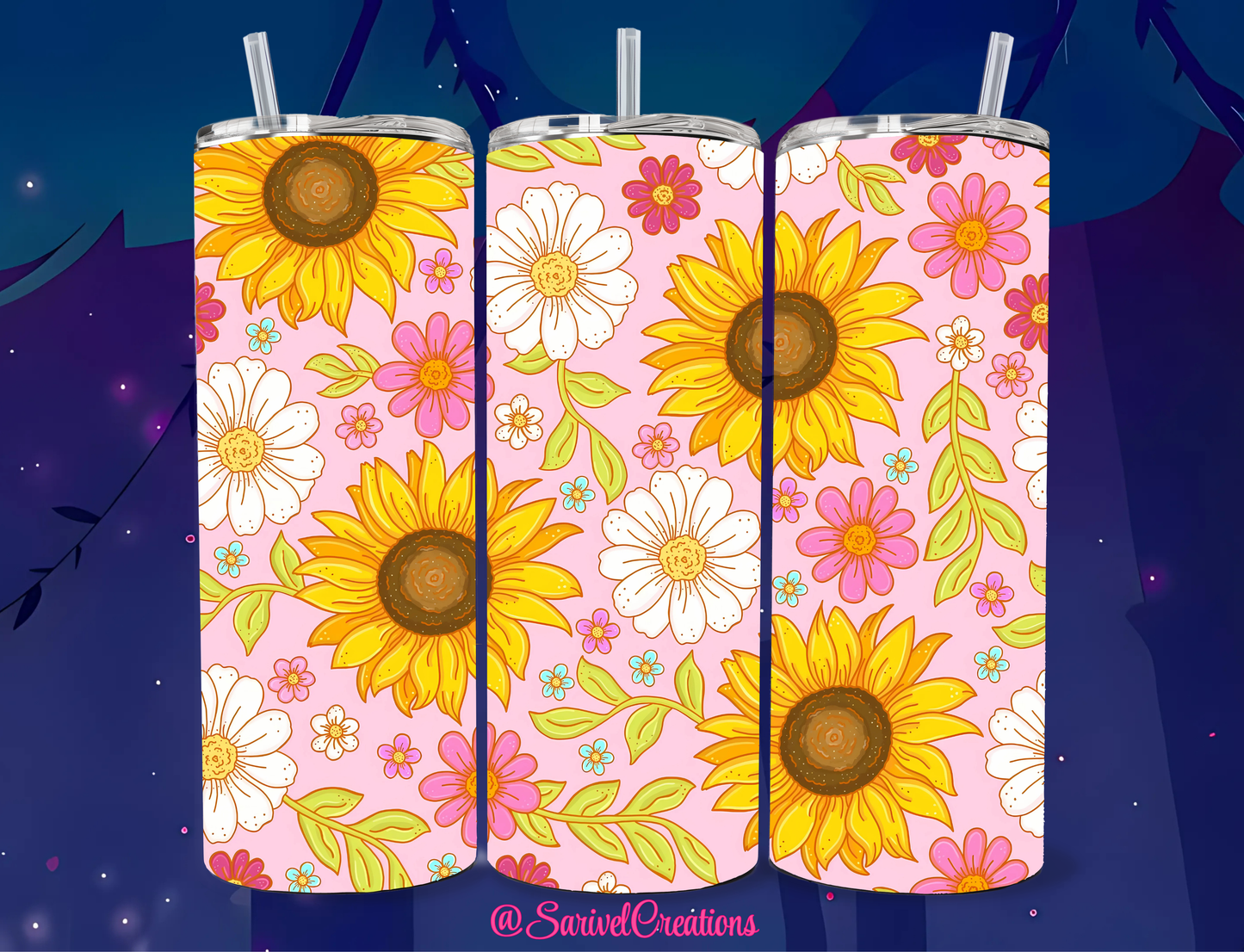 SL Sunflowers & Daisies 20oz Skinny Tumblers