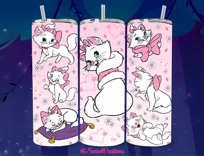 Lady Kitty 20oz Skinny Tumblers