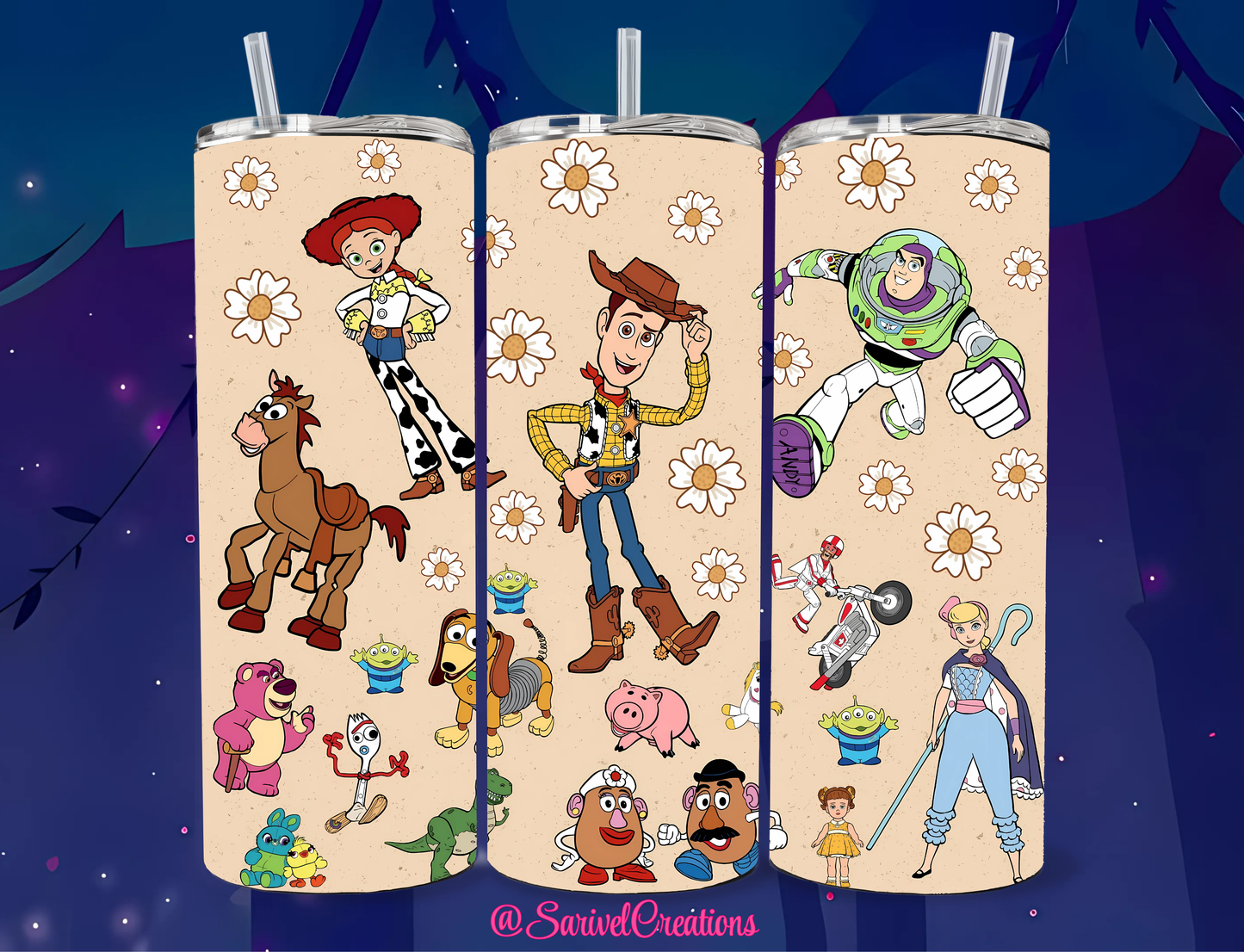 Toys & Flowers 20oz Skinny Tumblers