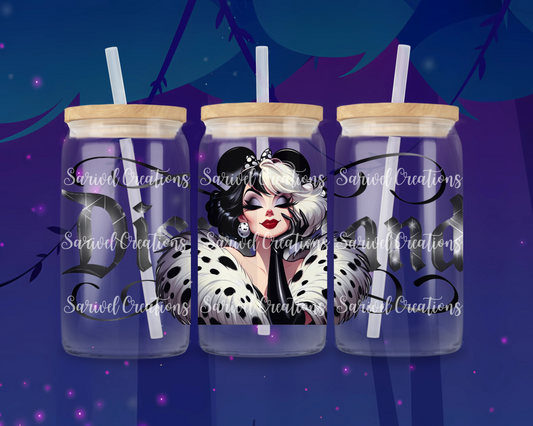 Evil Pup Queen II Glass Can