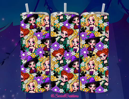 SL Pocus Witches 20oz Skinny Tumblers