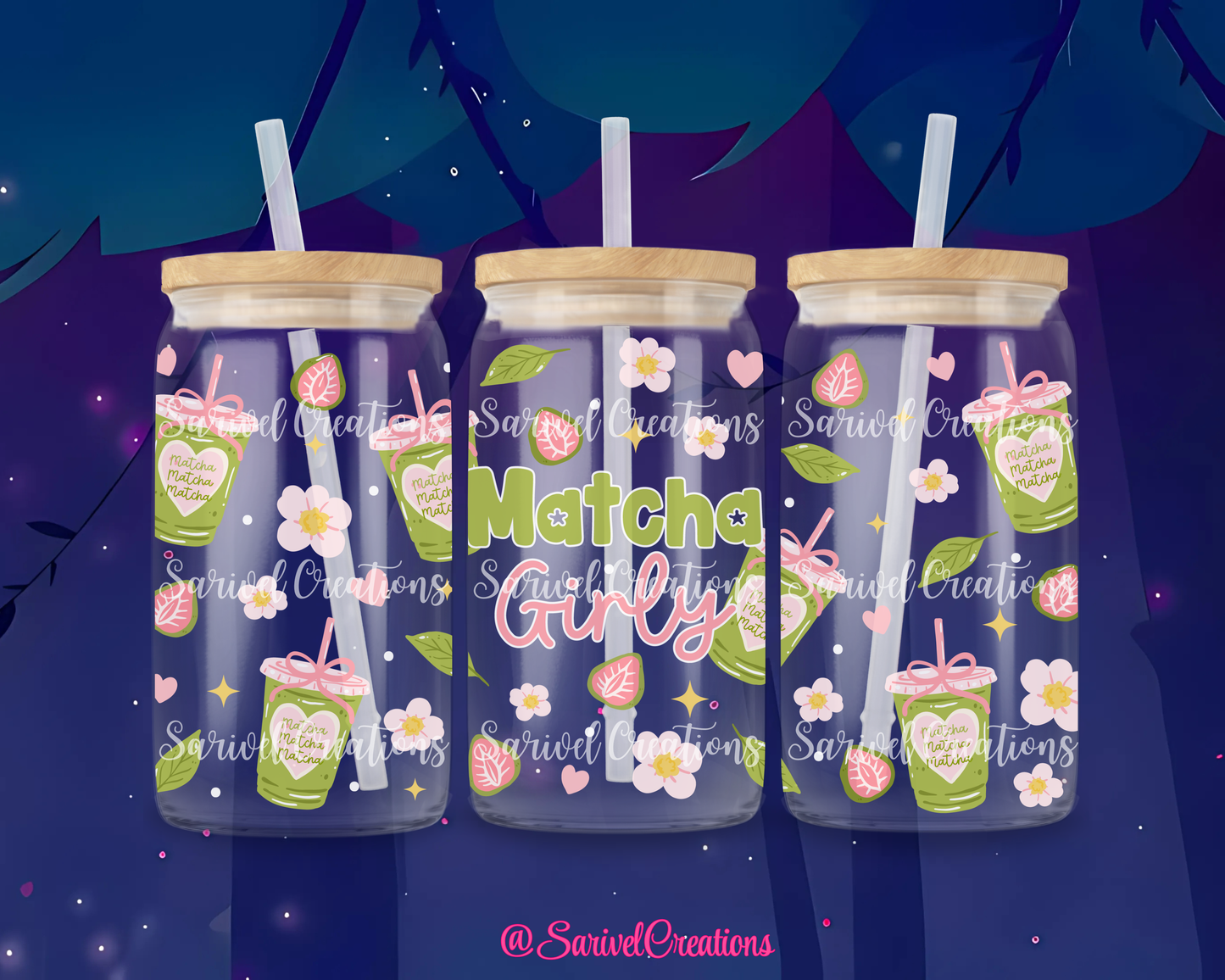 Matcha Girly Glass Can