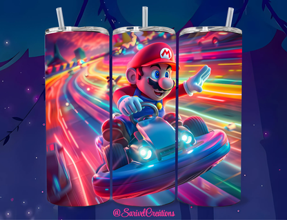Mario Cars 20oz Skinny Tumblers
