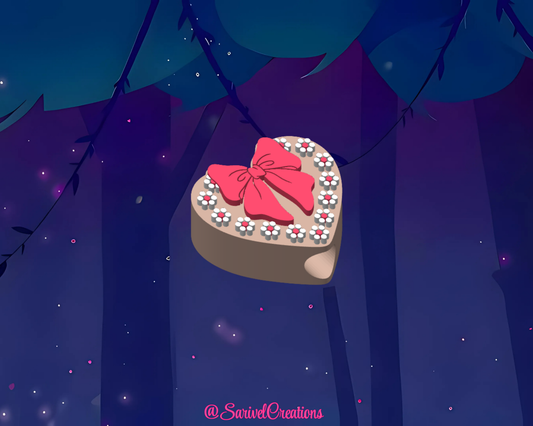 Coquette Heart 3D Straw Topper