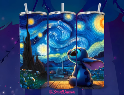 Alien Van Gogh 20oz Skinny Tumblers