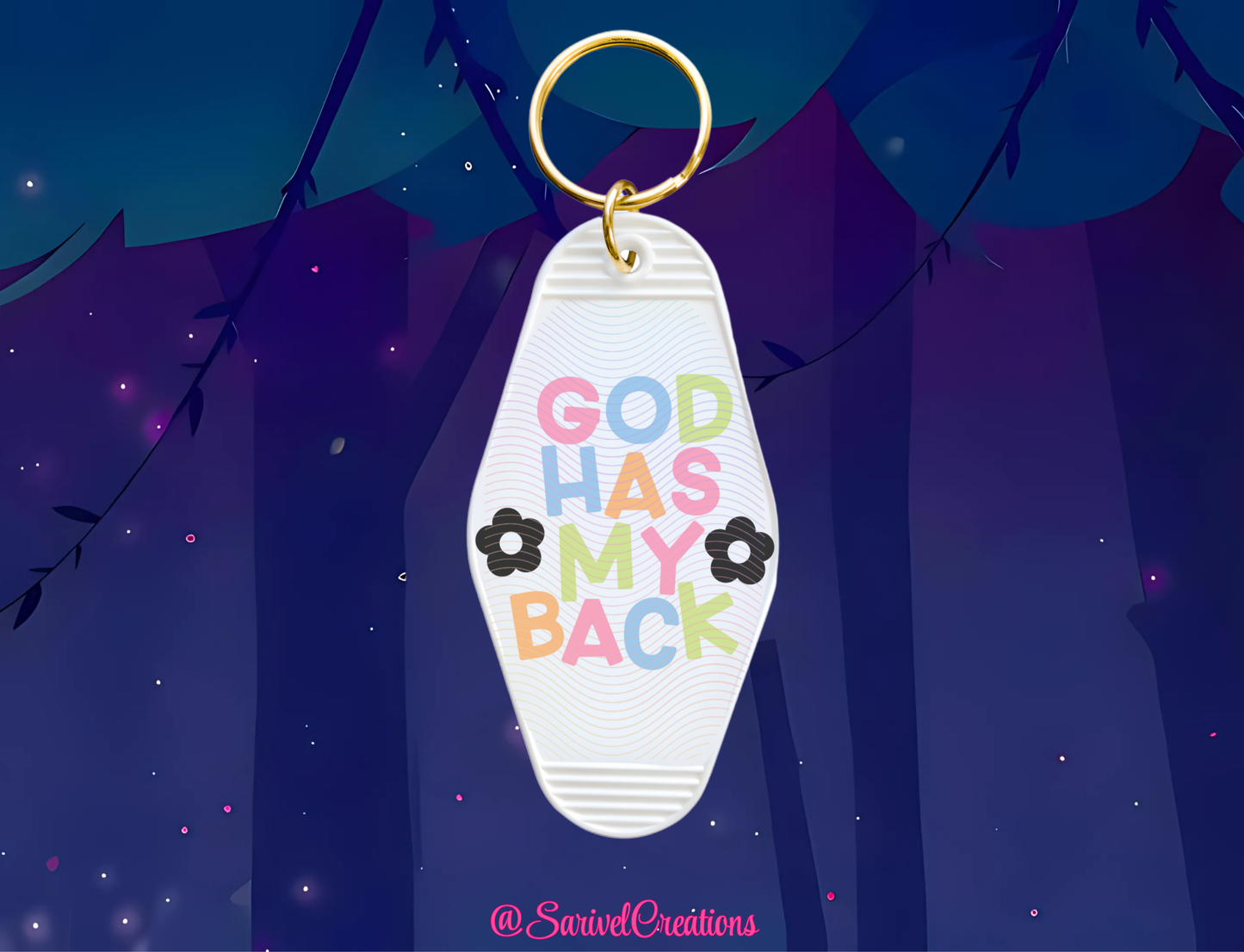 God Has My Back Keychain