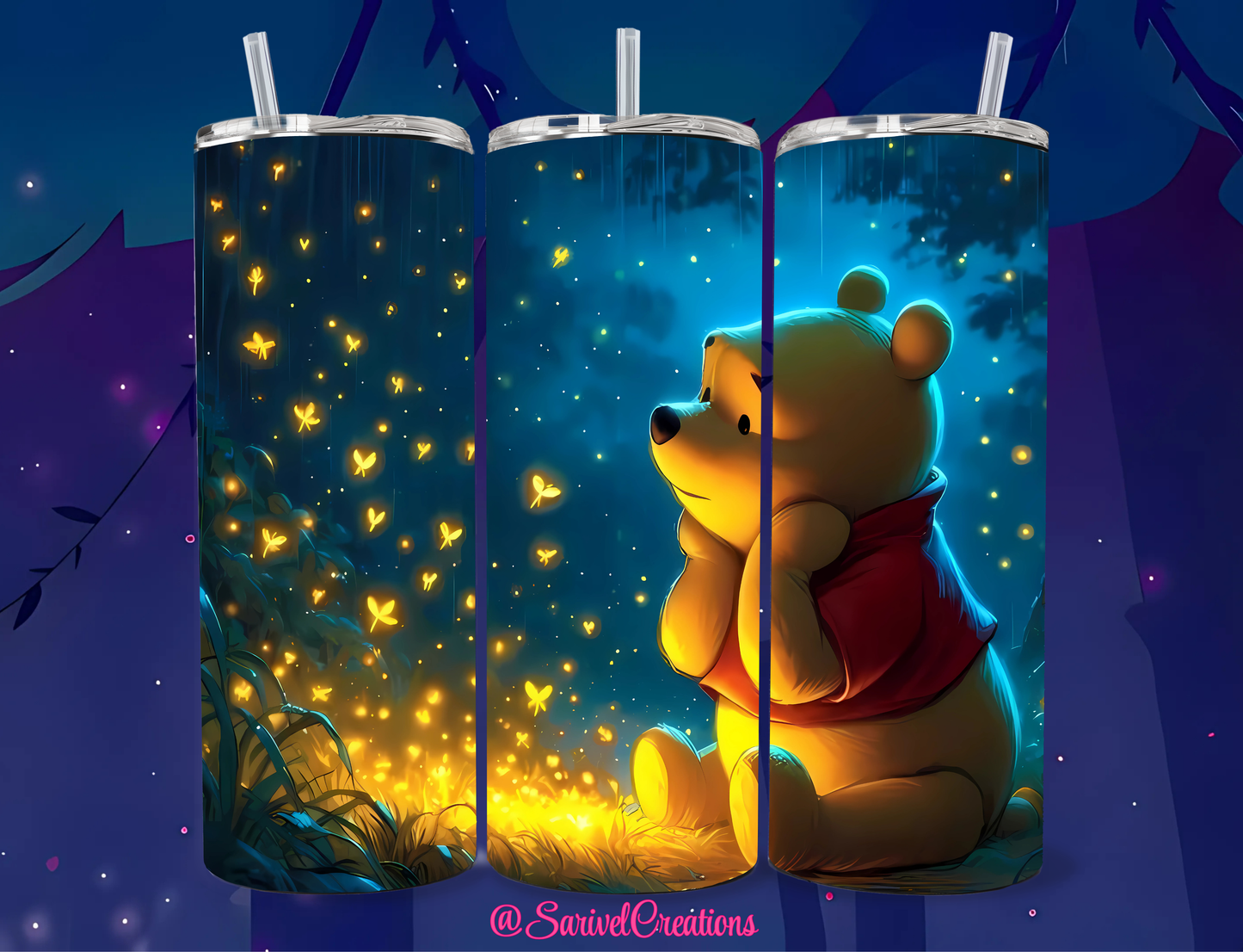 Pooh & Fireflies 20oz Skinny Tumblers