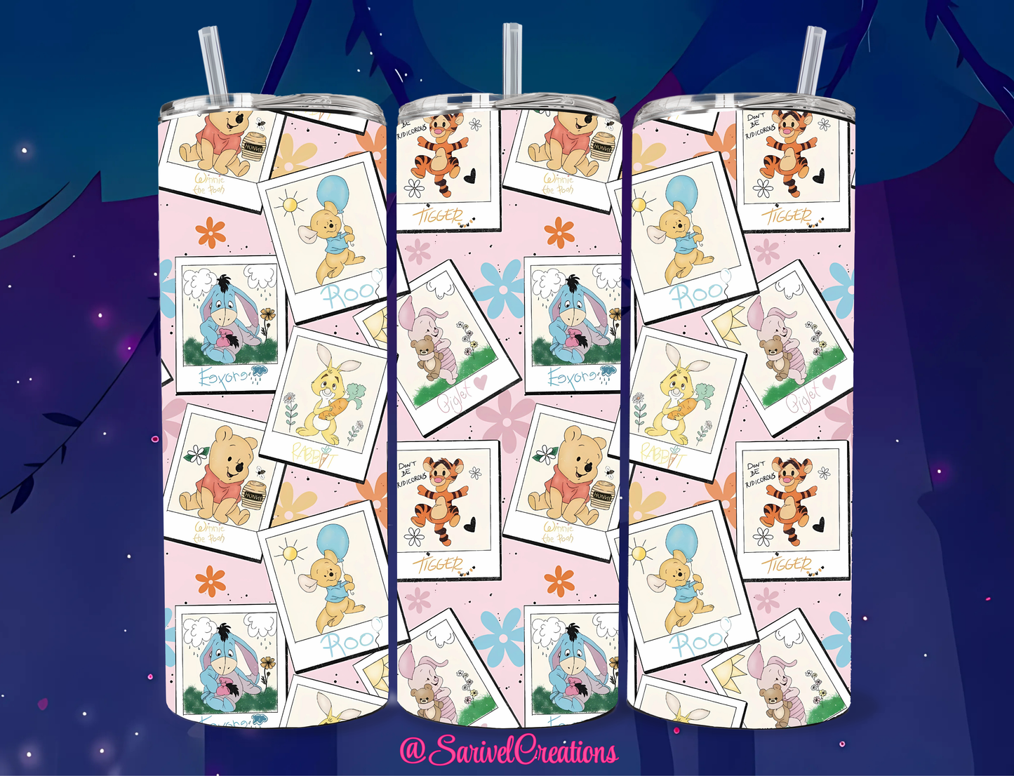 SL Pooh & Friends Portrait 20oz Skinny Tumblers