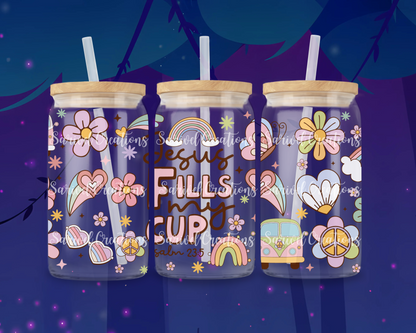 God Fills My Cup Glass Can
