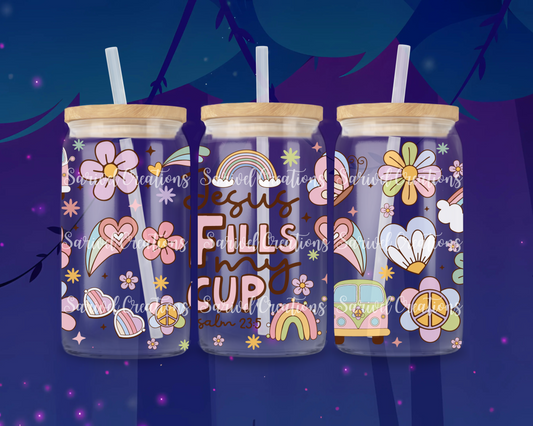 God Fills My Cup Glass Can