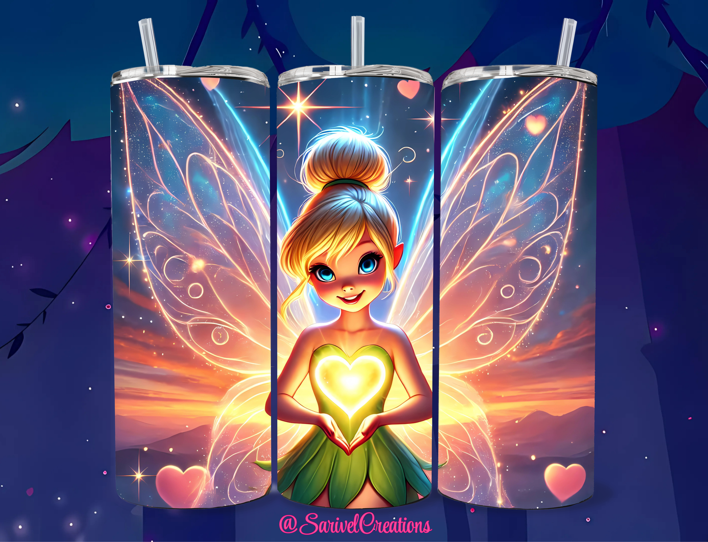 Tink Love 20oz Skinny Tumblers