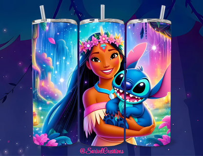 Hontas & Alien 20oz Skinny Tumblers