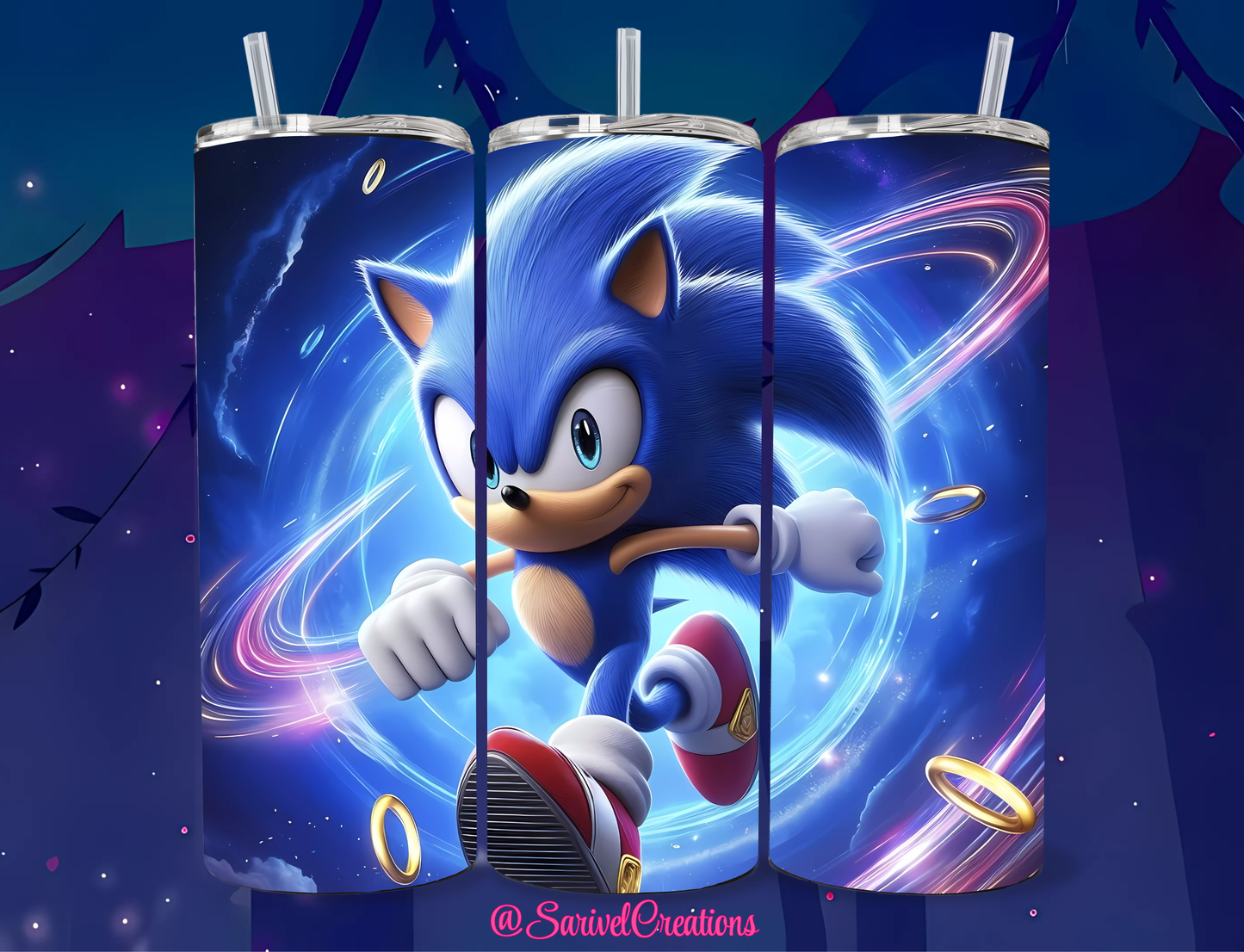 Blue Hedgehog 20oz Skinny Tumblers