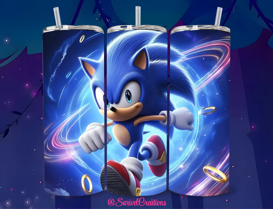 Blue Hedgehog 20oz Skinny Tumblers