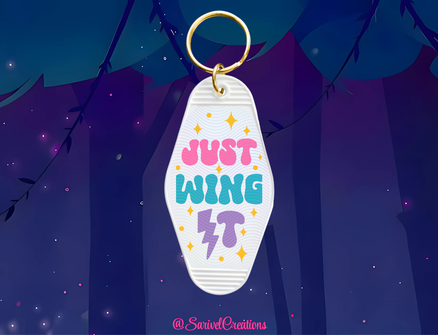 Just Wing It Keychain