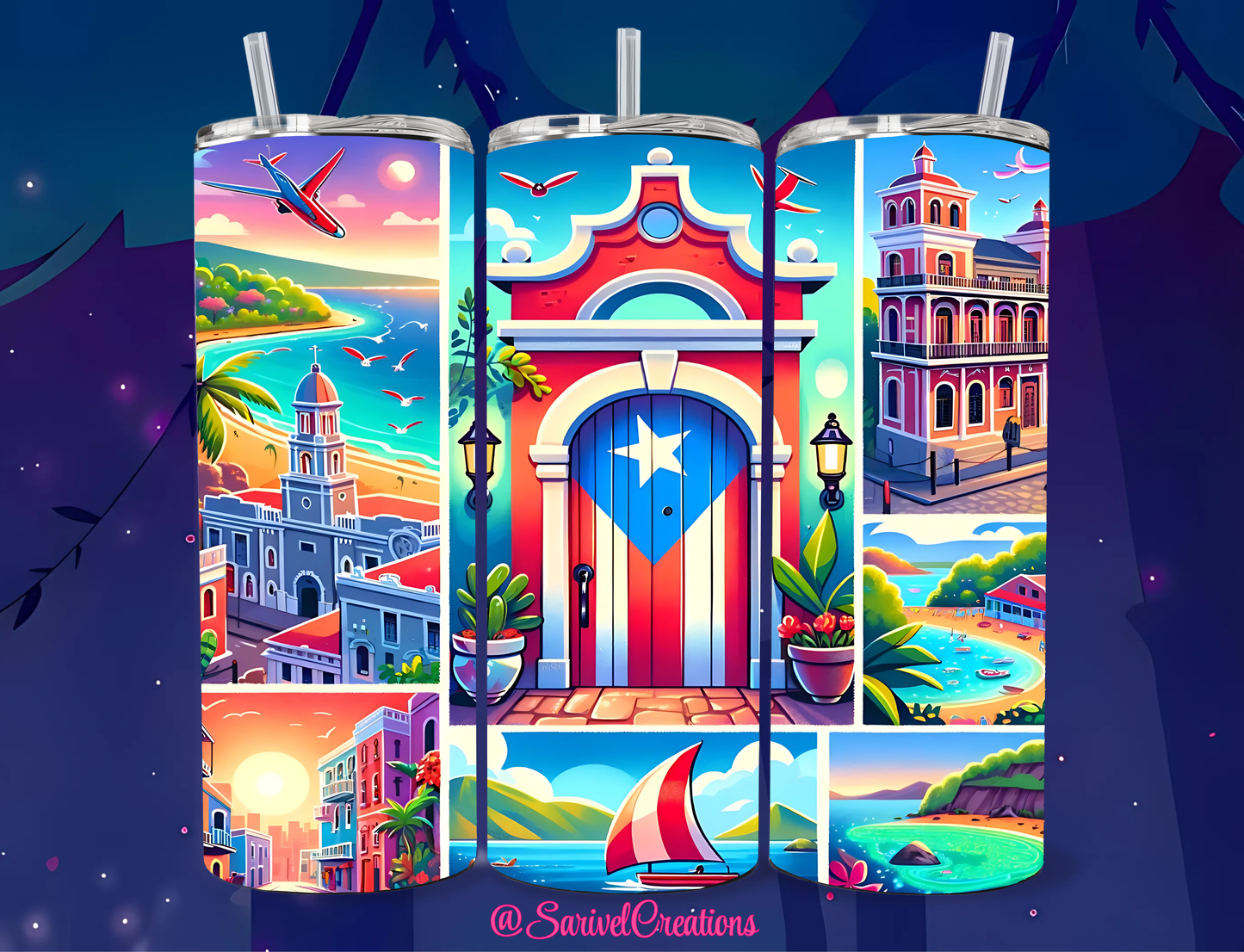 II PR Monuments 20oz Skinny Tumblers