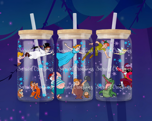 Flying To Neverland Glass Can